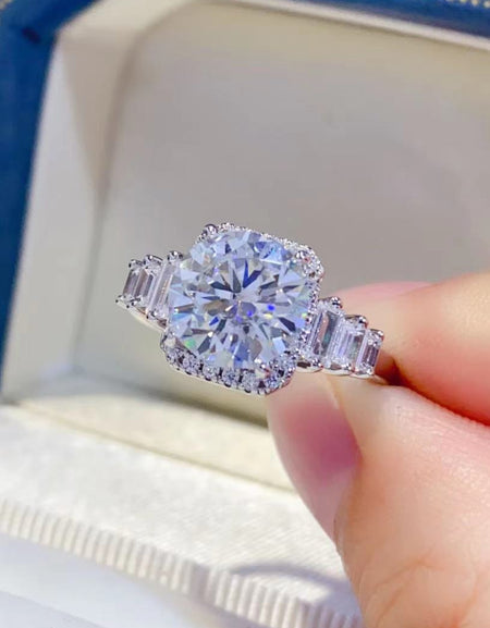 3 Carat Moissanite 925 Sterling Silver Ring