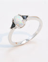 Contrast 925 Sterling Silver Opal Ring