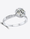 925 Sterling Silver 1 Carat Moissanite Ring