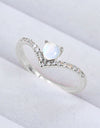 Moonstone Heart-Shaped Ring