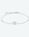 G To K Zircon 925 Sterling Silver Bracelet