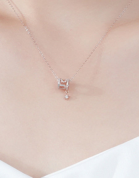 Rely On Fate Cubic Zirconia Pendant Necklace