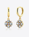 Inlaid Zircon 925 Sterling Silver Drop Earrings