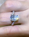 3 Carat Moissanite Side Stone Ring