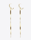 925 Sterling Silver Long Snake Chain Earrings