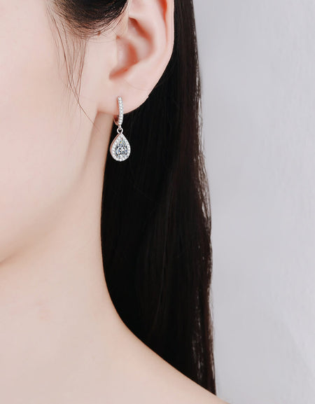 Moissanite Teardrop Earrings