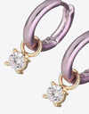 Zircon Huggie Drop Earrings