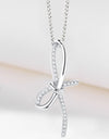 Zircon Bow Pendant Necklace