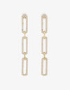 Rhinestone Chunky Chain Drop Earrings