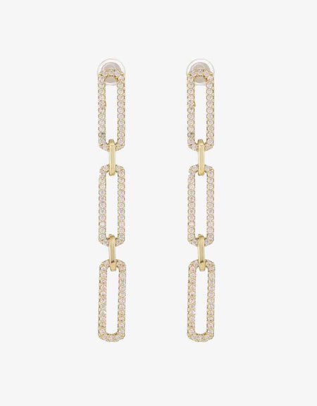 Rhinestone Chunky Chain Drop Earrings