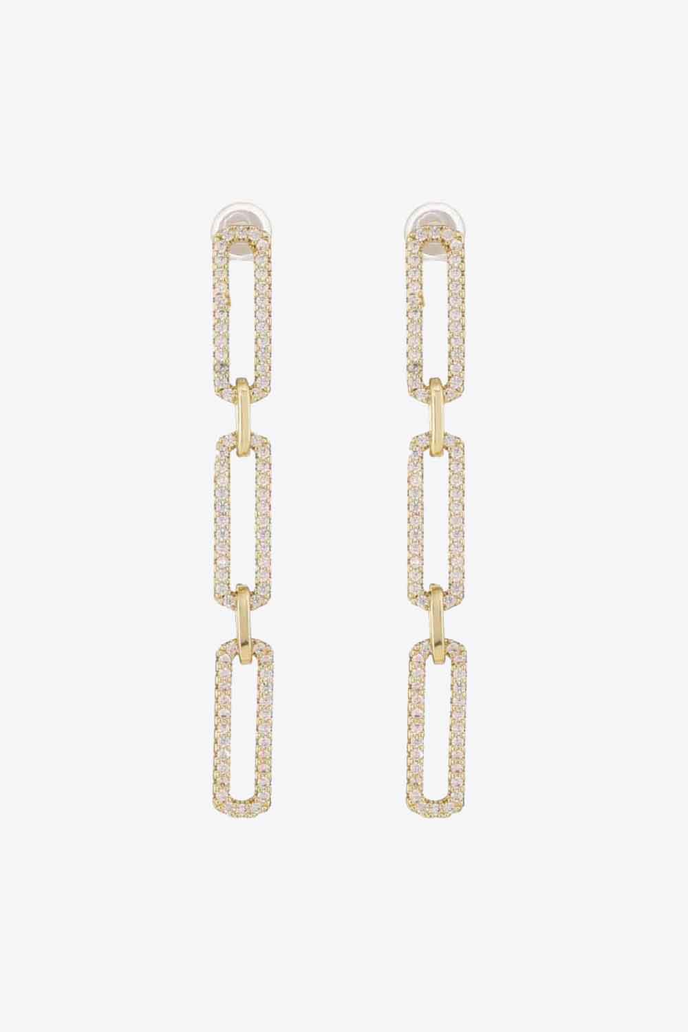 Rhinestone Chunky Chain Drop Earrings