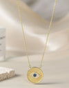 Rhinestone Evil Eye Pendant Necklace