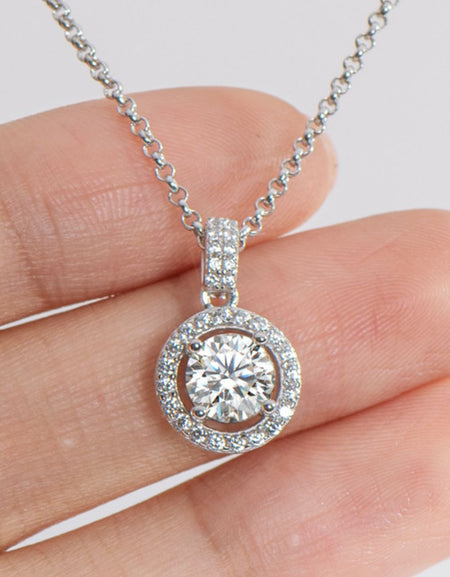 Zircon Pendant 925 Sterling Silver Necklace