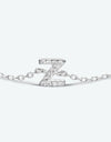 V To Z Zircon 925 Sterling Silver Bracelet