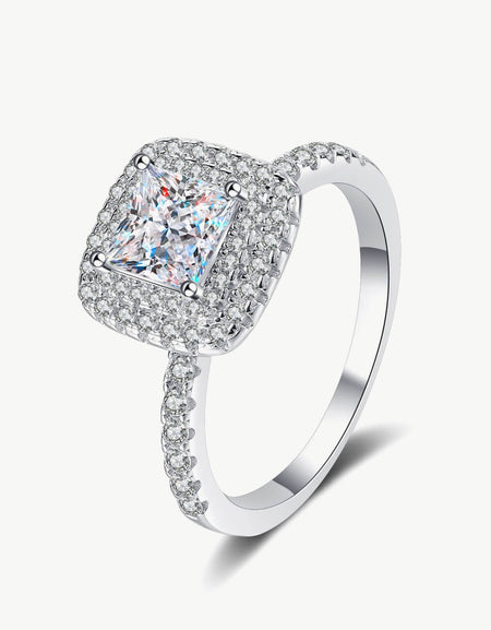 Sterling Silver 1 Carat Moissanite Ring