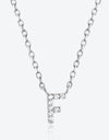 A To F Zircon 925 Sterling Silver Necklace