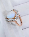 Moonstone Teardrop-Shaped 925 Sterling Silver Ring