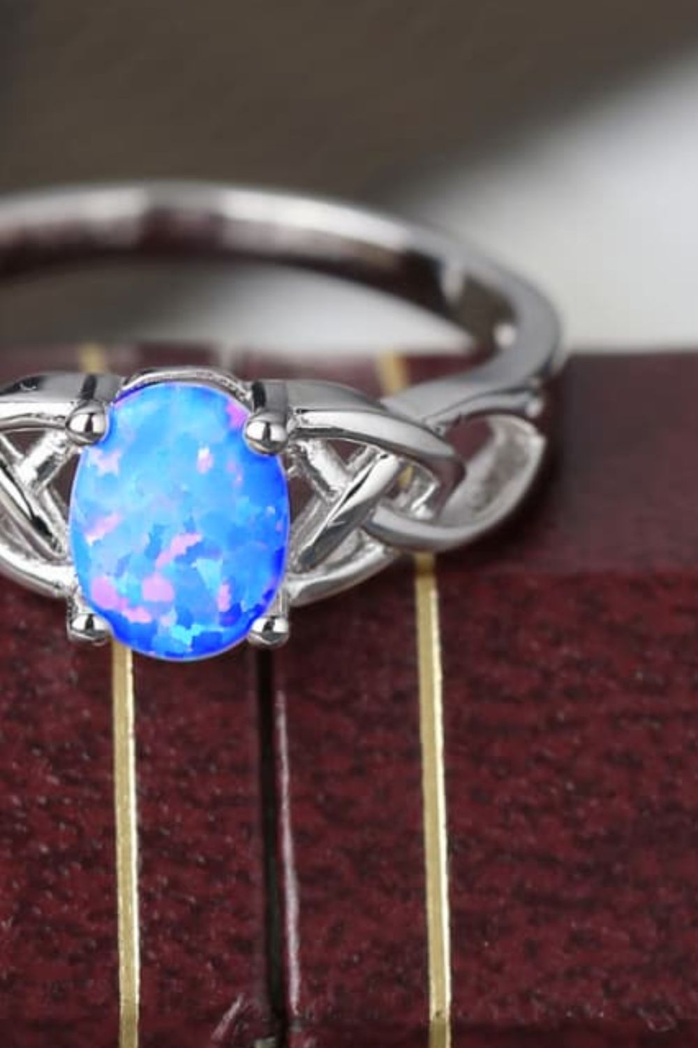 Crisscross 4-Prong Opal Ring