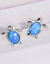 Opal Turtle Stud Earrings