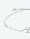 V To Z Zircon 925 Sterling Silver Bracelet