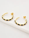 Zircon 925 Sterling Silver C-Hoop Earrings