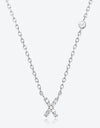 V To Z Zircon 925 Sterling Silver Necklace