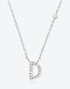 A To F Zircon 925 Sterling Silver Necklace