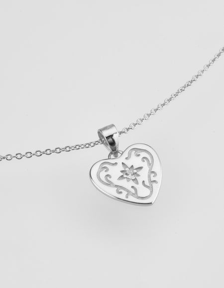 Heart Pendant 925 Sterling Silver Necklace