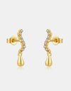 Zircon 925 Sterling Silver Drop Earrings