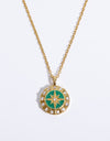 Zircon Decor North Star Pendant Copper Necklace