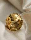 Gold Double Ridge Ring