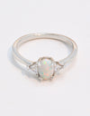 Contrast 925 Sterling Silver Opal Ring