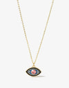 Evil Eye Pendant Gold Plated Chain Necklace