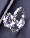 5 Carat Moissanite Heart 925 Sterling Silver Ring