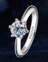 Wonderful Life 1 Carat Moissanite Platinum-Plated Ring