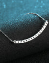 Sterling Silver Curved Bar Necklace