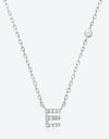 A To F Zircon 925 Sterling Silver Necklace