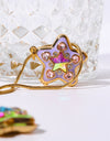 Rhinestone Decor Star Box Pendant Necklace