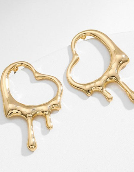 Heart Zinc Alloy Earrings