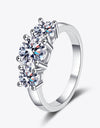 Stylish 925 Sterling Silver Moissanite Ring