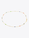 18K Gold-Plated Multicolored Bead Necklace