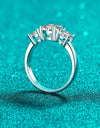 Stylish 925 Sterling Silver Moissanite Ring