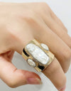 18K Gold-Plated Alloy Ring