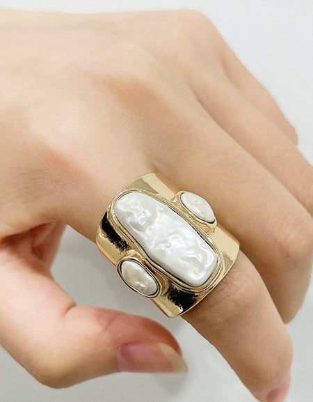 18K Gold-Plated Alloy Ring