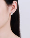 Moissanite Pearl Stud Earrings