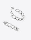 Chain C-Hoop 925 Sterling Silver Earrings