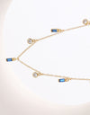 18K Gold Plated Multi-Charm Chain Necklace