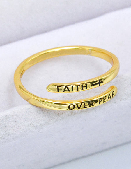 FAITH OVER FEAR Bypass Ring