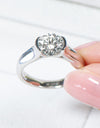 Looking Good 2 Carat Moissanite Platinum-Plated Ring