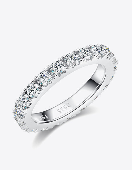 2.3 Carat Moissanite 925 Sterling Silver Eternity Ring